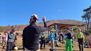 ミニレクチャーをする田中准教授