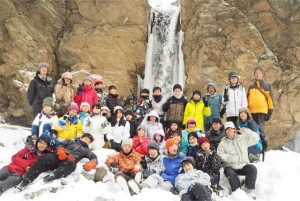 大明神の滝（通常非公開）にて