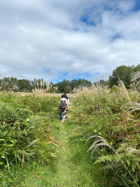 調査地へ向かう。