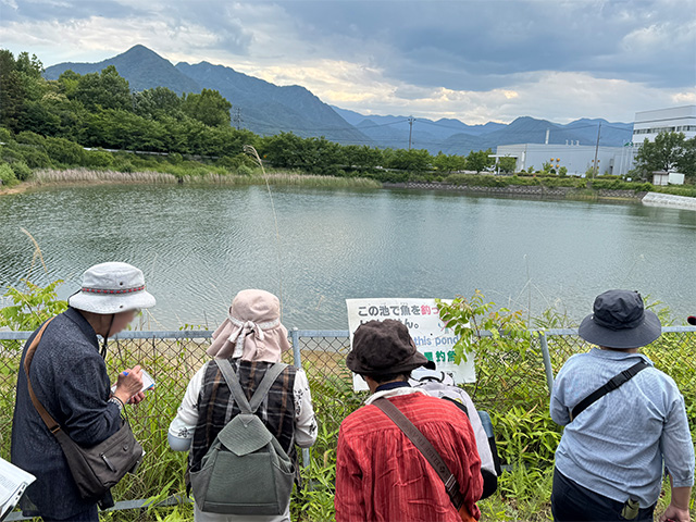 浅間池での現地観察会
